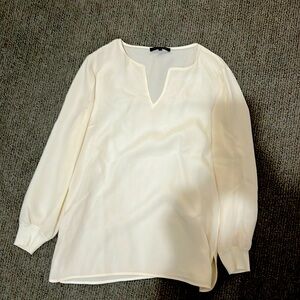 Lafayette 148 cream blouse, like new condition.